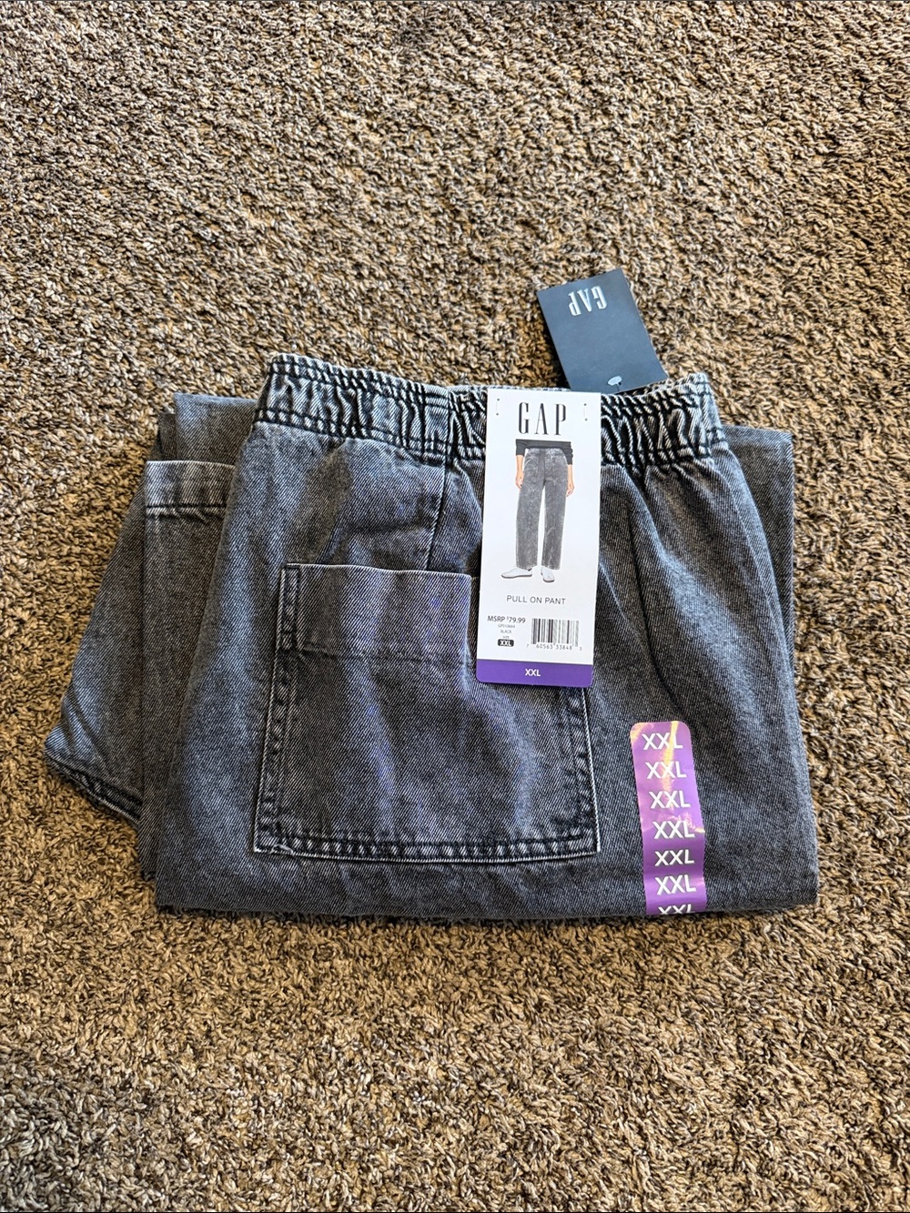 GAP women Pull-On Denim Jogger Pants - Charcoal Gray